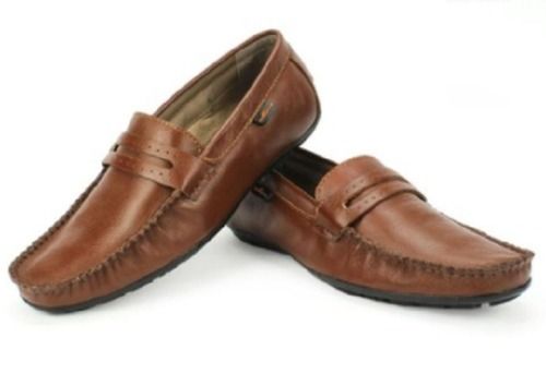 Brown Mens Horex Tan Leather Loafer