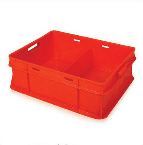 Orange Plastic Dairy Crates