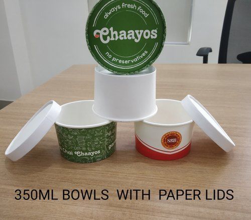 350ML Paper Bowl With Paper Lid