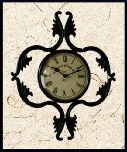 Black Analog Iron Wall Clock