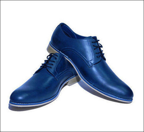 Leather Designer Blue Derby Shoes