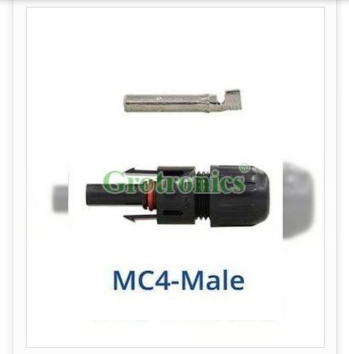 White Male Mc4 Solar Panel Connector