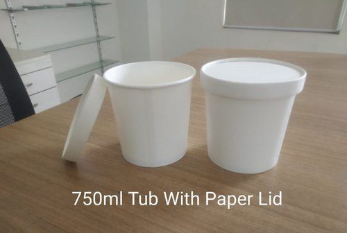 White Round Paper Cup Lid