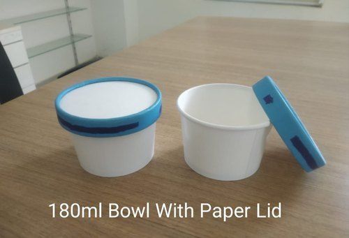 White Color Paper Tub With Lid