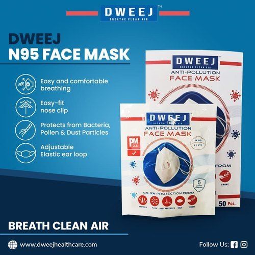  Dweej N95 ISI द्विज हेल्थकेयर द्वारा प्रमाणित 