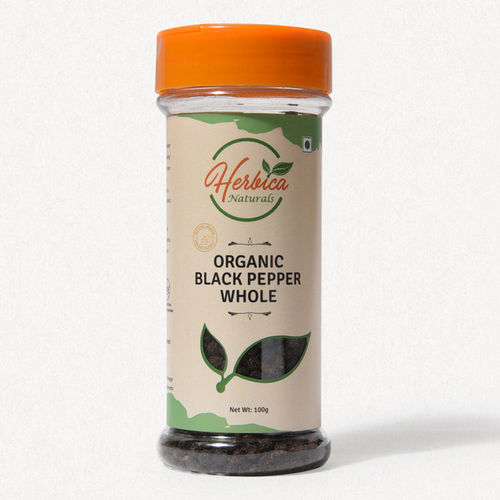Herbica Organic Black Pepper Whole 100 gm (Pet Jar)