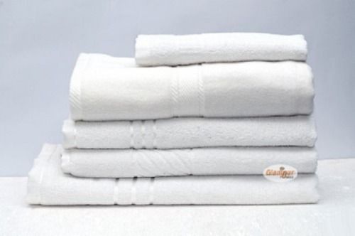 Water Absorbency Pure White Cotton Bath Towel