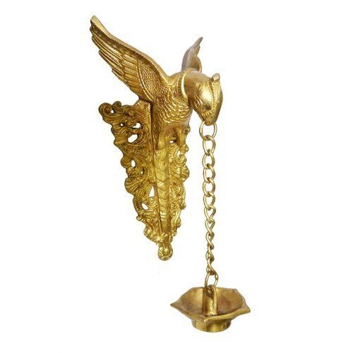 Golden Brass Wall Hanging With Diya