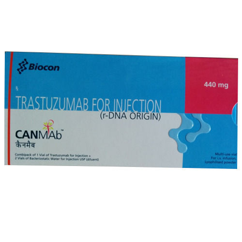 Canmab Injection - 440Mg, IV Administration for Metastatic Breast and Gastric Cancer Treatment, Targeting HER2/neu Overexpression