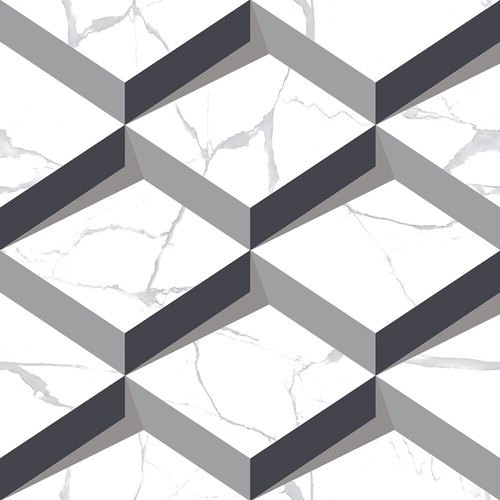 Ceramic White Floor 3D Tiles