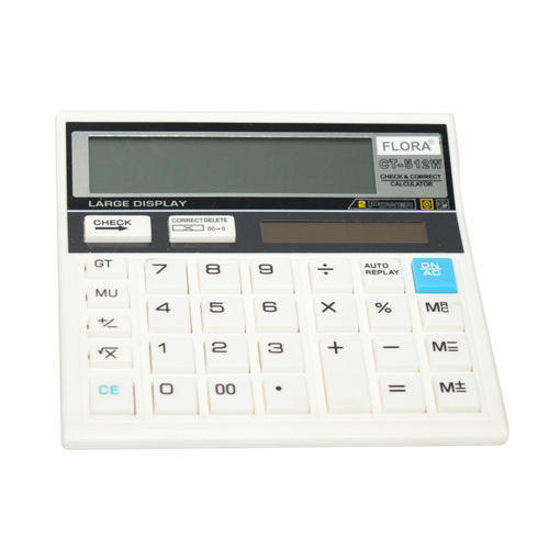 Any Color Digital Battery Operated White Keyboard Calculator