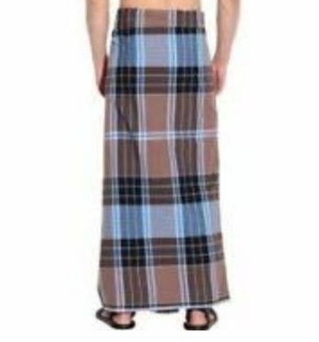 Checked Multicolor Mens Cotton Lungi