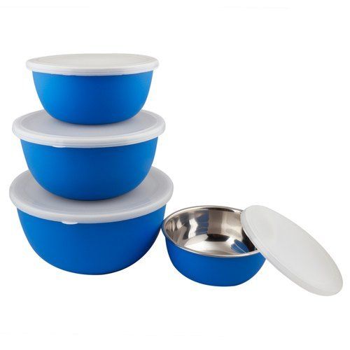 Various Colors Are Available Set Of 4 Blue Microwave Safe Bowls