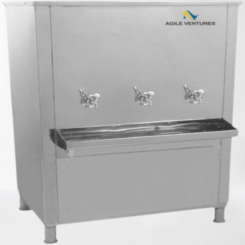 Two Hp Stainless Steel Three Tap Water Cooler Capacity: 120 Liter/Day