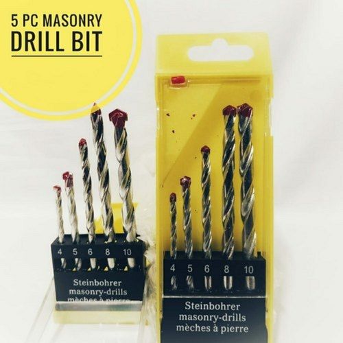 Stainless Steel 5 Pc Masonry Drill Bit Set