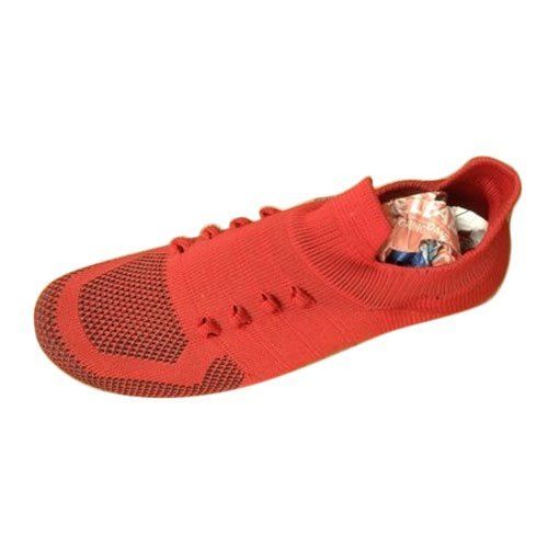 Red Cotton Fabric Shoe Upper