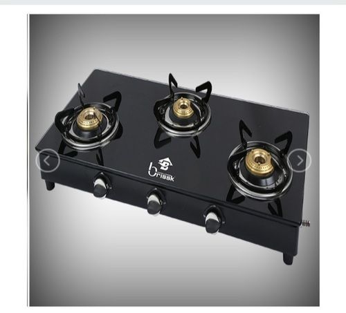 Three Burner Glass Top Gas Stove