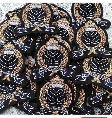 Embroidered Blazer Badges With Perfect Finish Badge Type: Pin