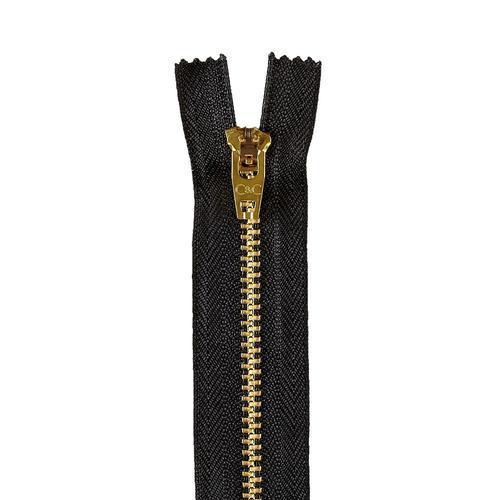 Golden Finish Metal Jeans Zipper