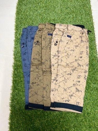 Mens Knee Length Printed Cotton Capri