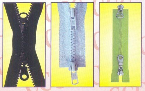 Plastic Open End Two Way Zipper Length: 5 Inch (In)