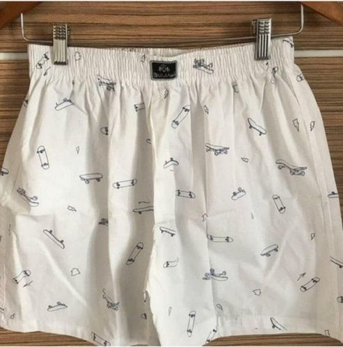 White Color Mens Cotton Boxer