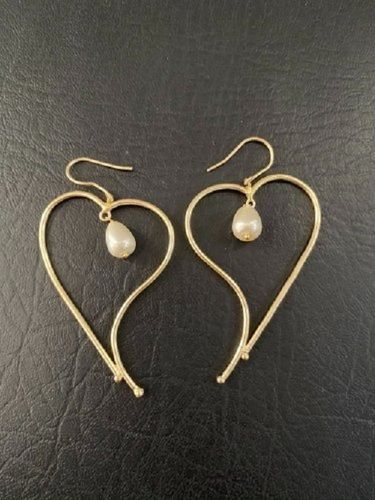 Imitation Pearl Heart Shape Earrings