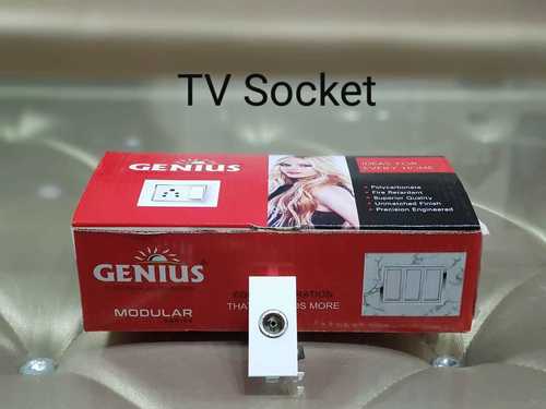 White Modular Tv Socket (White)