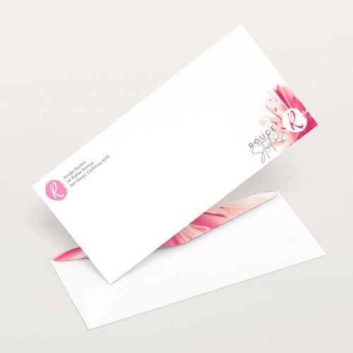 White Custom Fine Finish Printed Envelopes