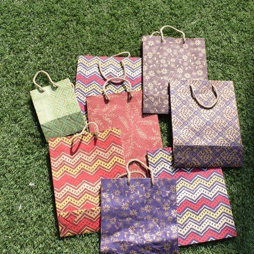 Multi Prints Handmade Paper Shopping Bags