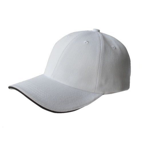 All White Plain Cotton Cap