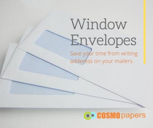 Paper Window White Office Envelopes