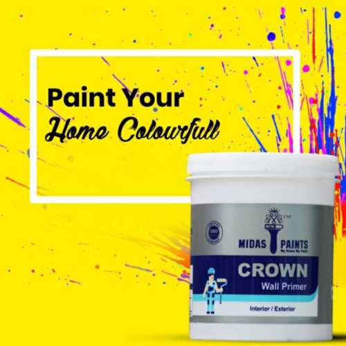 Crown Wall Primer Paint - Water Based Emulsion, High Gloss Finish, Custom Size, 99% Purity, Smooth Surface, Ideal for Wall Decoration