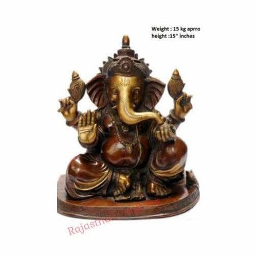 Easy To Clean Lord Ganesh Brass Statue