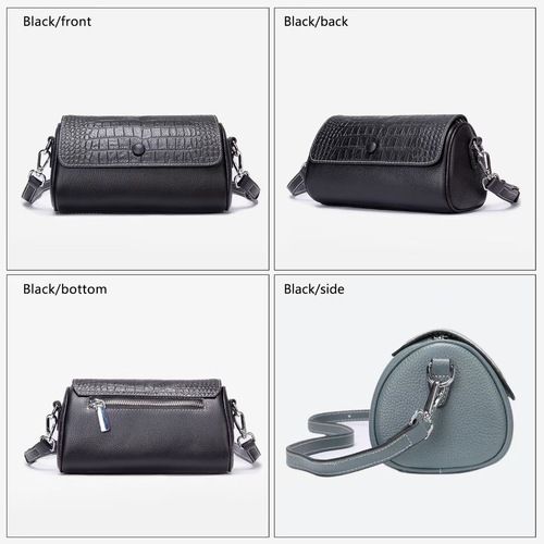 Black Fashion Leather Shoulder Sling Bag for Ladies