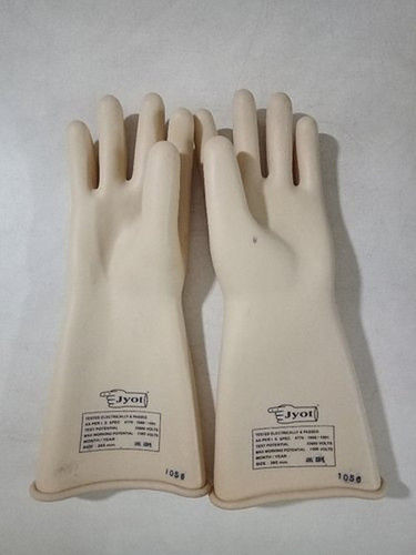 Gray Electrical Rubber Safety Gloves (33 Kv)