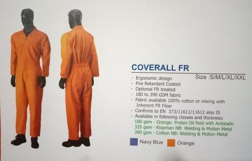 Orange And Blue Fire Retardant Boiler Suit