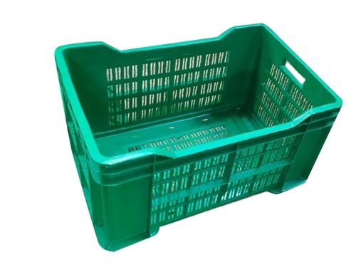 Blue Green Plastic Vegetable Crate