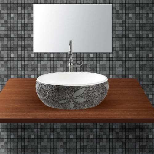Grey Home Round Wash Basin