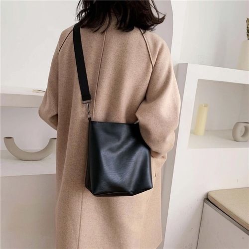 Ladies Black Fashion Leather Shoulder Sling Bag