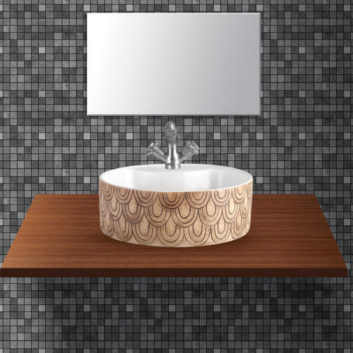 ब्राउन परफेक्ट शेप डिज़ाइनर वॉश बेसिन