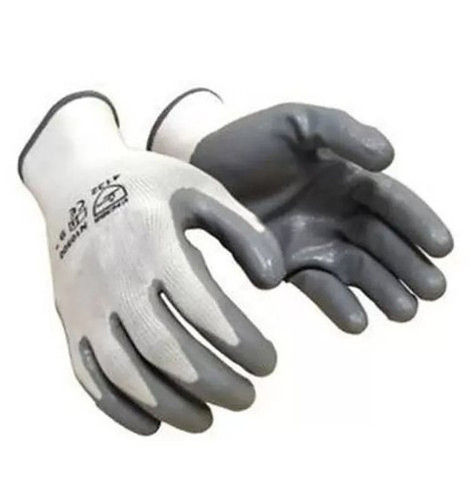 Gray Nitrile Coated Safety Hand Gloves