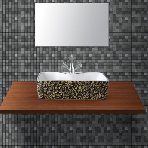 ब्राउन शाइनी लुक वॉश बेसिन