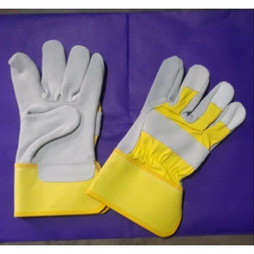 Multicolor Split Leather Palm Safety Gloves (Rlg-1212)