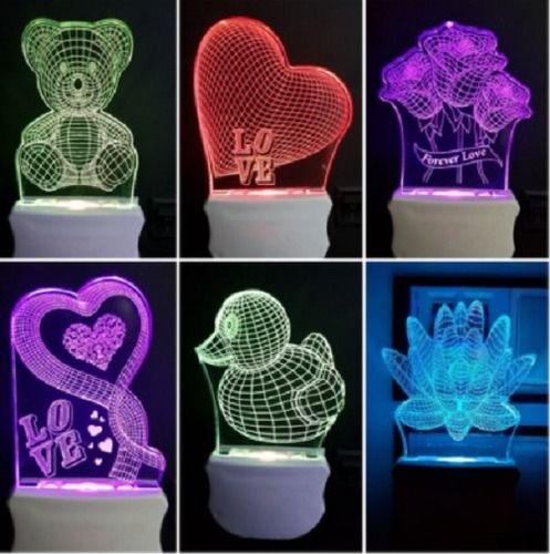 Abs With Acrylic 3d Led Night Lamp