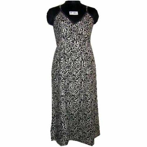 Black & White Ladies Casual Printed Cotton Dress