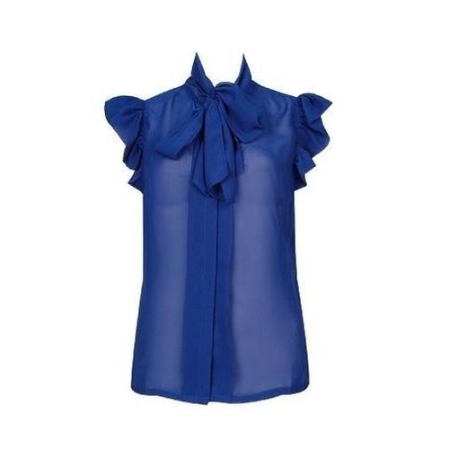 Blue Ladies Plain Fancy Top