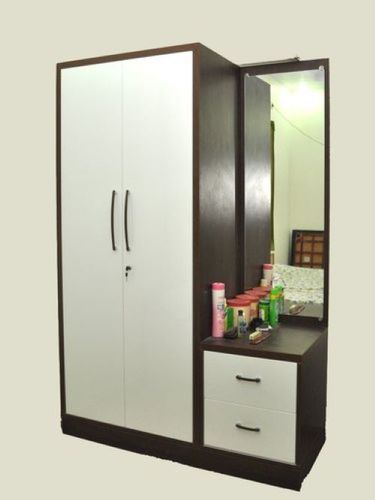 Hinged Lockable Bedroom Wardrobes Also Contains Dresser with Lower Storage Unit