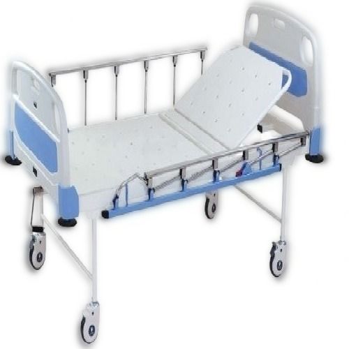 White & Blue Mild Steel Strong And Adjustable Hospital Icu Bed