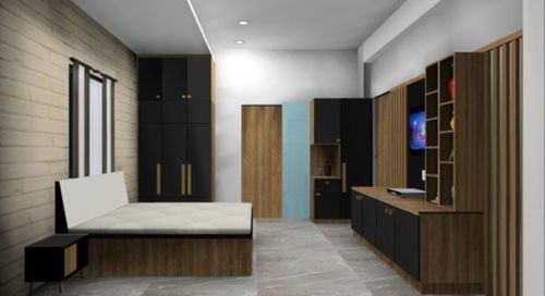 Brown Modern Style Bedroom Bed